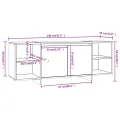 Meuble TV Gris béton 130x35x50 cm Bois d'ingénierie