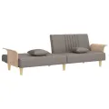 Canapé-lit avec accoudoirs taupe tissu