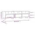 Meuble TV chêne fumé 150x30x44,5 cm bois d'ingénierie