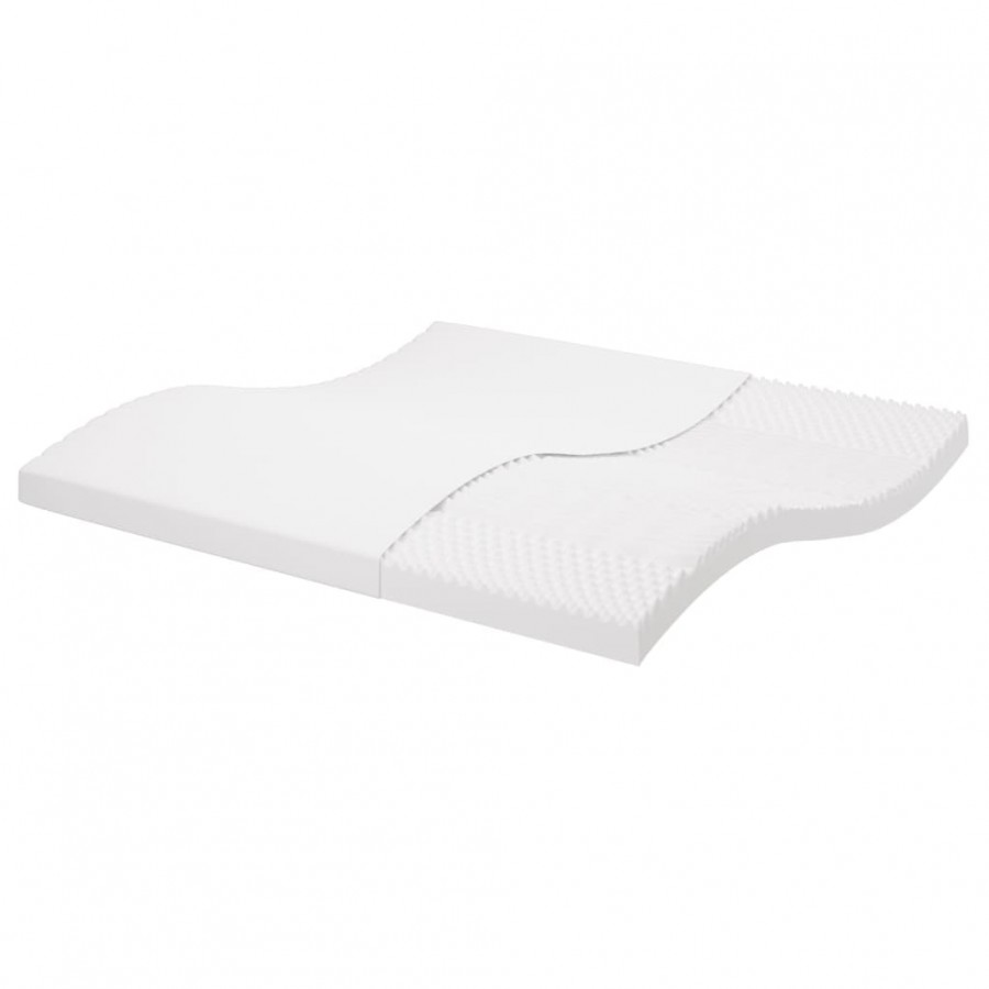 Matelas en mousse blanc 200x200 cm 7 zones dureté 20 ILD