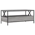 Table basse sonoma gris 100x51x45 cm bois d'ingénierie
