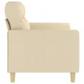 Canapé à 2 places Crème 140 cm Tissu