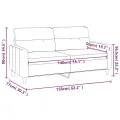 Canapé à 2 places Crème 140 cm Tissu