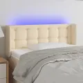 Tête de lit à LED Crème 93x16x78/88 cm Tissu