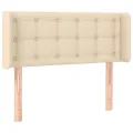 Tête de lit à LED Crème 93x16x78/88 cm Tissu