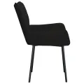 Chaises à manger lot de 2 Noir Velours