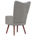 Chaise de relaxation Gris clair Velours
