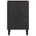 Armoire de salle de bain noir 38x33x58 cm bois massif manguier
