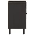 Armoire de salle de bain noir 38x33x58 cm bois massif manguier