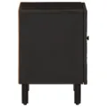 Tables de chevet 2 pcs noir 40x33x46 cm bois de manguier solide