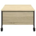 Table basse avec roulettes chêne sonoma bois d'ingénierie