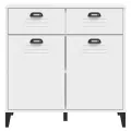 Buffet VIKEN blanc 80x40x80 cm bois massif de pin