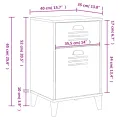 Table de chevet VIKEN blanc bois de pin solide
