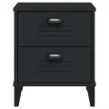 Table de chevet VIKEN noir bois de pin solide