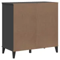 Buffet VIKEN gris anthracite 80x40x80 cm bois massif de pin