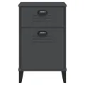 Table de chevet VIKEN gris anthracite bois de pin solide