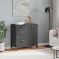 Buffet VIKEN gris anthracite 80x40x80 cm bois massif de pin
