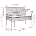 Banc de jardin avec coussin noir résine tressée et acacia