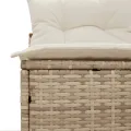 Canapés de jardin sans accoudoirs avec coussins 2 pcs beige