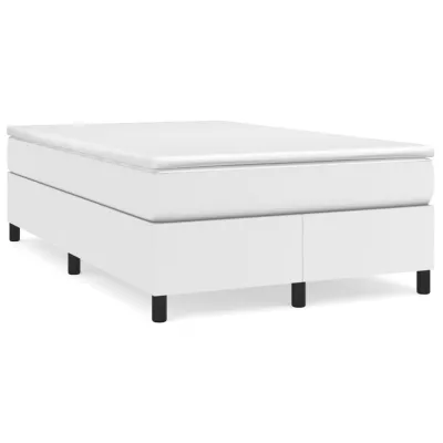 cadre de lit avec matelas blanc 120x190cm similicuir
