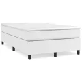 cadre de lit avec matelas blanc 120x190cm similicuir