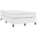 cadre de lit avec matelas blanc 120x190cm similicuir