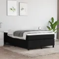 cadre de lit avec matelas noir 120x190 cm tissu