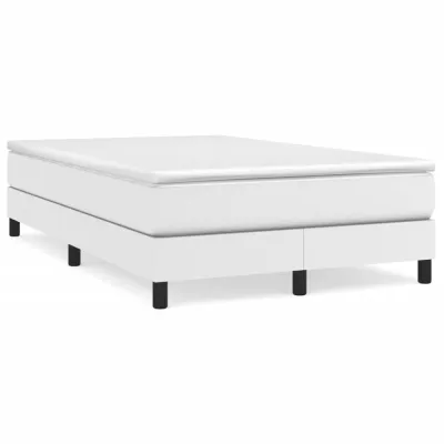 cadre de lit avec matelas blanc 120x190cm similicuir