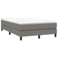 cadre de lit avec matelas gris foncé 120x190cm tissu