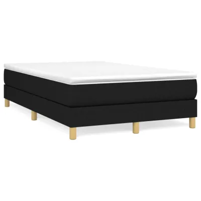 cadre de lit avec matelas noir 120x190 cm tissu