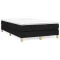 cadre de lit avec matelas noir 120x190 cm tissu