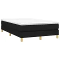 cadre de lit avec matelas noir 120x190 cm tissu