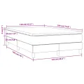 cadre de lit avec matelas noir 120x190 cm tissu