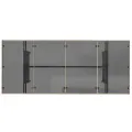 Table de jardin dessus en verre beige 190x80x74 cm