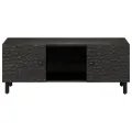 Table basse noir 100x54x40 cm bois massif de manguier