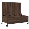 Table basse avec roulettes chêne marron bois d'ingénierie