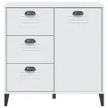 Buffet VIKEN blanc 80x40x80 cm bois massif de pin