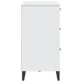 Buffet VIKEN blanc 80x40x80 cm bois massif de pin