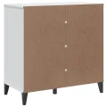 Buffet VIKEN blanc 80x40x80 cm bois massif de pin