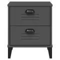 Table de chevet VIKEN gris anthracite bois de pin solide