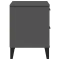 Table de chevet VIKEN gris anthracite bois de pin solide