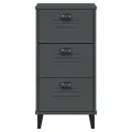 Table de chevet VIKEN gris anthracite bois de pin solide