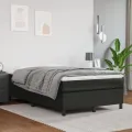 cadre de lit avec matelas noir 120x190 cm similicuir
