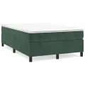cadre de lit avec matelas vert foncé 120x190 cm
