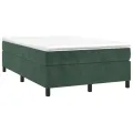 cadre de lit avec matelas vert foncé 120x190 cm