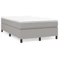 cadre de lit et matelas gris clair 120x190 cm tissu