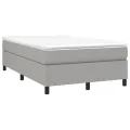 cadre de lit et matelas gris clair 120x190 cm tissu