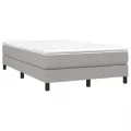 cadre de lit et matelas gris clair 120x190 cm tissu