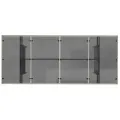 Table de jardin dessus en verre gris clair 190x80x74 cm