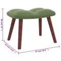 Chaise de relaxation avec repose-pied Vert clair Velours